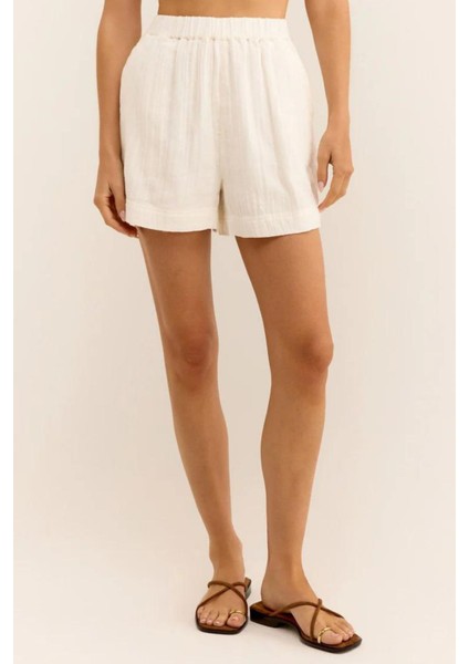 Kadın Müslin Plaj Seti - Gömlek ve Şort Takımı - Plaj, Günlük. - 2 Katdoğal Müslin Kumaş. fırsatları