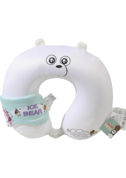 We Bare Bears Lisanslı Uyku Gözlüklü Boyun Yastığı - Kutup Ayısı fiyatları