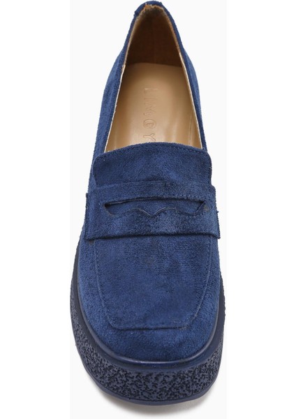 Boi Lacivert Süet Platformlu Günlük Kadın Ayakkabı modelleri