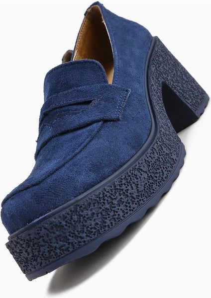 Boi Lacivert Süet Platformlu Günlük Kadın Ayakkabı indirimleri