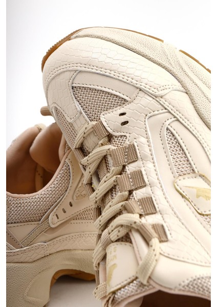 Caisa Bej Tekstil Detaylı Bağcıklı Kadın Sneakers fiyatları