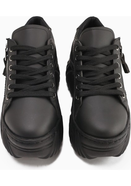 Betty Siyah Yüksek Tabanlı Fermuar Detaylı Kadın Sneakers indirimleri