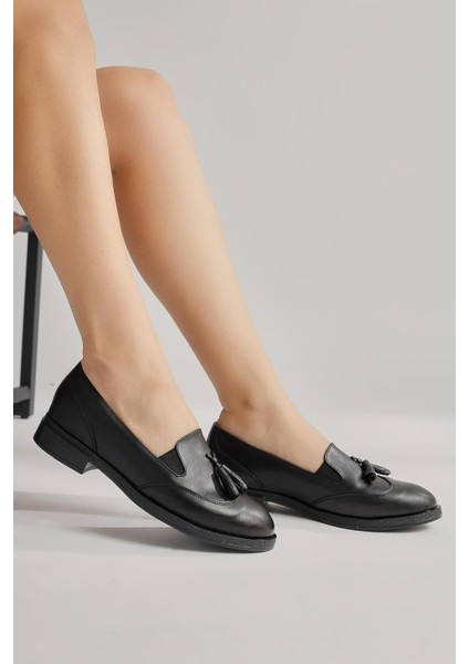 Vinny Siyah Püskül Detaylı Günlük Ayakkabı modelleri