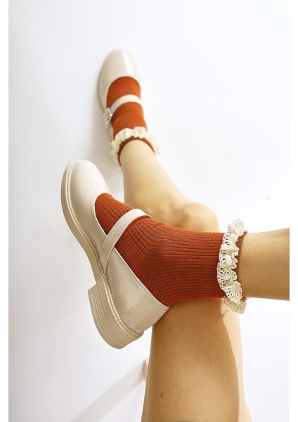 Vivy Bej Rugan Yuvarlak Burunlu Tek Bantlı Günlük Ayakkabı modelleri