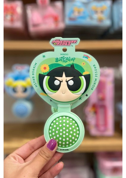 Powerpuff Girls Lisanslı Aynalı Mini Saç Fırçası modelleri