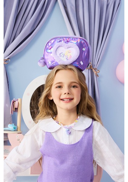 My Little Pony Lisanslı Kalp Şekilli Kozmetik Çantası - Mor fiyatları