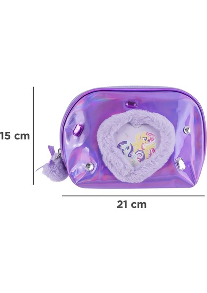My Little Pony Lisanslı Kalp Şekilli Kozmetik Çantası - Mor modelleri