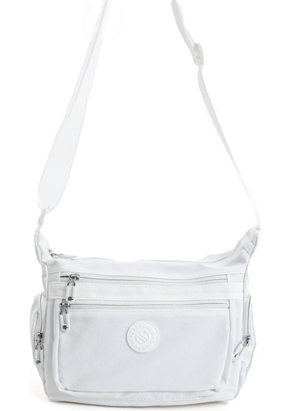 Kadın Çok Gözlü Suya Dayanıklı Paraşüt Kumaş Ayarlanabilir Çapraz Askılı Omuz Çantası