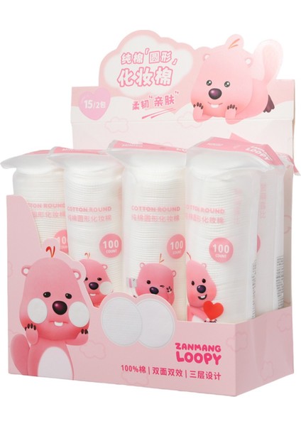 Zanmang Loopy Lisanslı Makyajtemizleme Pamuğu 100 Adet modelleri