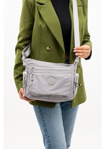 Kadın Çok Gözlü Suya Dayanıklı Paraşüt Kumaş Ayarlanabilir Çapraz Askılı Omuz Çantası fiyatları