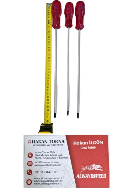 -Rico- Uzun Şiş Torx Tornavida T20 T25 T30 300MM