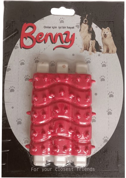 Benny Diş Kaşıma Köpek Oyuncağı Kaburga 10 cm 3 Lü