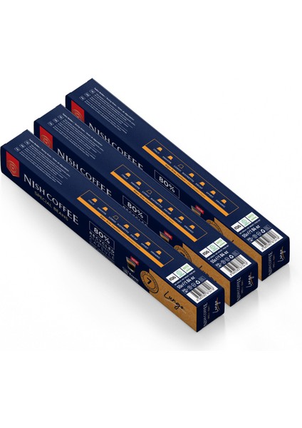 Kapsül Kahve 6 Lungo 3'lü Set (Nespresso Uyumlu)-30 Adet fiyatları