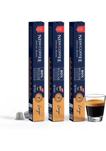 Kapsül Kahve 6 Lungo 3'lü Set (Nespresso Uyumlu)-30 Adet fırsatları
