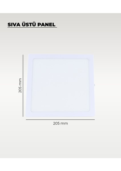 18W Sıva Üstü Kare LED Panel 3200K (Sarı ışık) fiyatları
