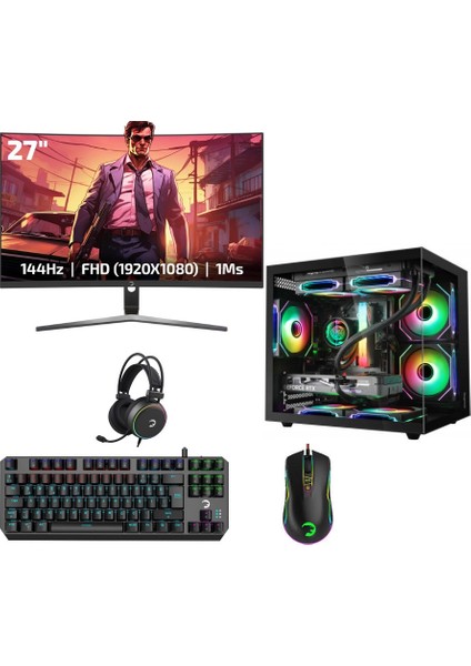 Bisistem Segotep-Bs5-B Brave W1 Intel İ5-14400F 64GB Ram 1tb M.2 SSD RTX3050 Free-Dos Oyuncu Masaüstü Bilgisayar Full Set