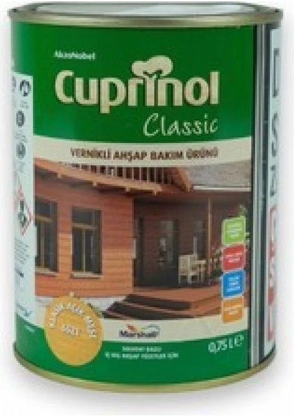 Classic Vernikli Ahşap Bakım Ürünü Renksiz 0.75 Lt