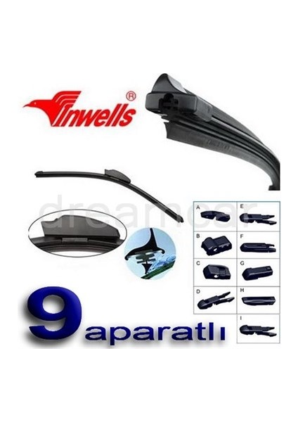 Araca Özel 9 Aparatlı 45 cm. Muz Tipi Silecek fırsatları