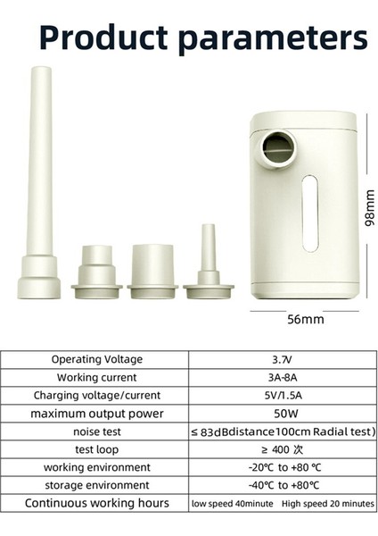 Açık Hava Pompası Taşınabilir Hava Pompası Kamp Ekipmanı Kompresörü-Beyaz (Yurt Dışından) indirimleri