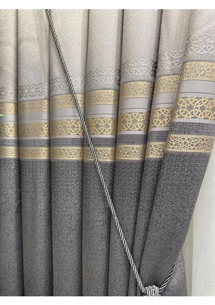 Nivemeshome Samandağ FT614286 V_5403 Gri 1/3 Sık Pileli Fon Perde Apm modelleri