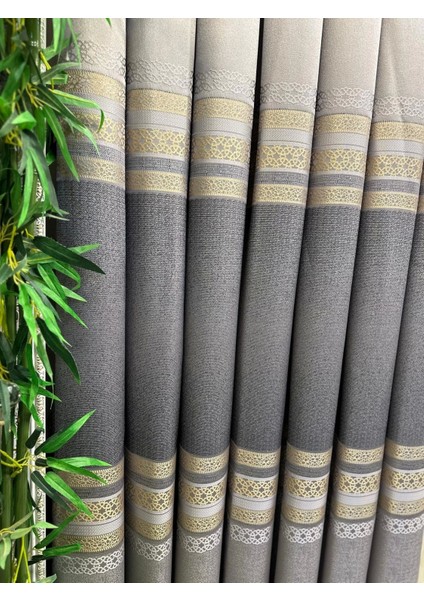 Nivemeshome Samandağ FT614286 V_5403 Gri 1/3 Sık Pileli Fon Perde Apm indirimleri