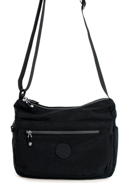 Kadın Çok Gözlü Suya Dayanıklı Paraşüt Kumaş Ayarlanabilir Çapraz Askılı Omuz Çantası