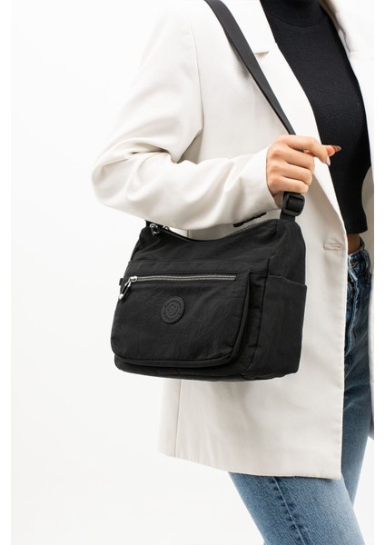 Kadın Çok Gözlü Suya Dayanıklı Paraşüt Kumaş Ayarlanabilir Çapraz Askılı Omuz Çantası modelleri