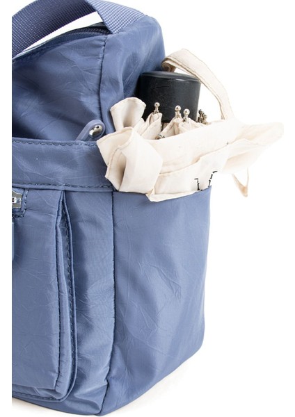 Kadın Çok Gözlü Suya Dayanıklı Paraşüt Kumaş Ayarlanabilir Çapraz Askılı Omuz Çantası