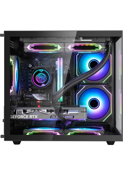 Bisistem Segotep-Bs7-B Brave W1 Intel İ5-14400F 32GB Ram 2tb M.2 SSD RTX3050 Free-Dos Oyuncu Masaüstü Bilgisayar