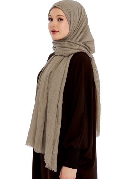 Pliseli Bambu Şal - Mocha modelleri