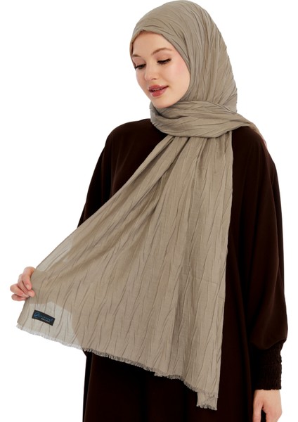 Pliseli Bambu Şal - Mocha indirimleri