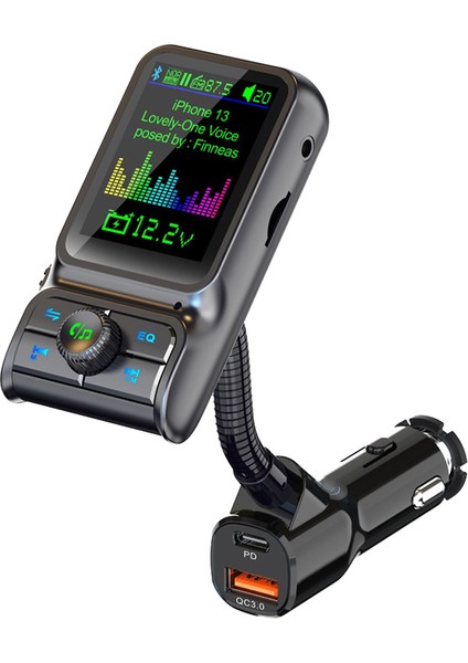 Qc3.0 Hızlı Şarj Araba Bluetooth Mp3 Çalar Fm Verici Hd Ekran (Yurt Dışından) fiyatları