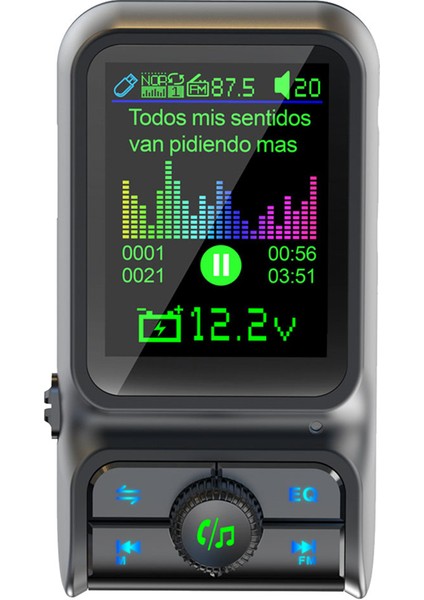 Qc3.0 Hızlı Şarj Araba Bluetooth Mp3 Çalar Fm Verici Hd Ekran (Yurt Dışından) fırsatları