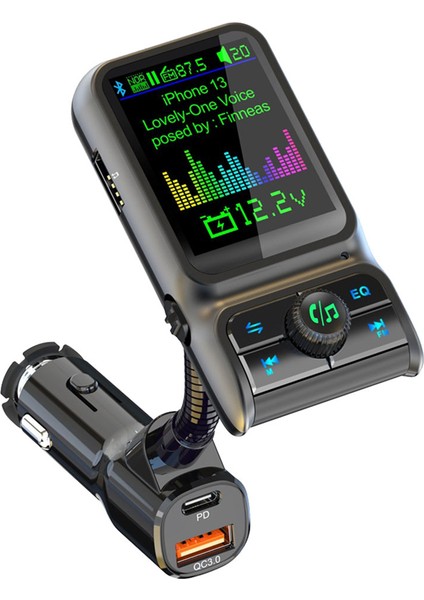 Qc3.0 Hızlı Şarj Araba Bluetooth Mp3 Çalar Fm Verici Hd Ekran (Yurt Dışından) indirimleri