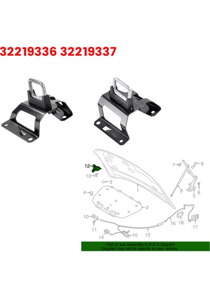 Araba Ön Kaput Kilit Braketi Emniyet Mandalı 32219336 32219337 Için (Yurt Dışından) indirimleri