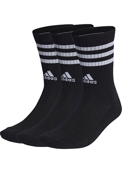 3 - Stripes Cushioned Crew Unisex 3'lü Çorap