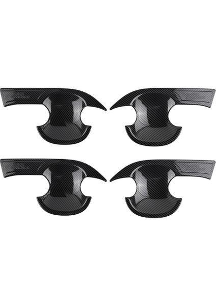 Karbon Fiber Araba Dış Kapı Kolu Kase Kapağı Trim Sticker (Yurt Dışından)