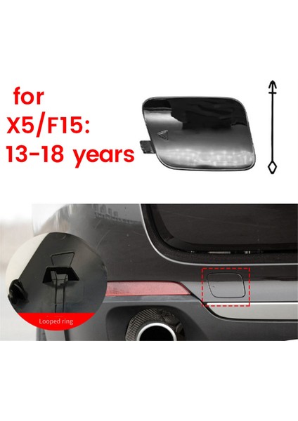 X5 F15 Siyah Boyalı Araba Arka Tampon Çekme Kancası Kapağı (Yurt Dışından)