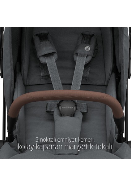 Leona2-Coral 360 Modüler Ana Kucaklı Ultra Kompakt Çift Yönlü Seyahat Sistem Bebek Arabası Essential Graphite