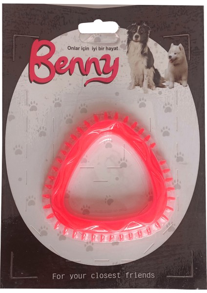 Benny Köpek Oyuncağı Üçgen 8 x 8.5 cm Kırmızı