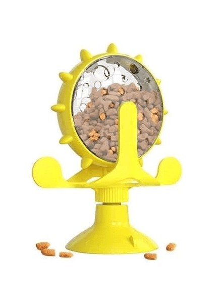 ® Vantuzlu Zilli Interaktif Dönebilen Mama Kaplı Renkli Eğlenceli Eğitici Kedi Oyuncağı ( Lisinya ) indirimleri