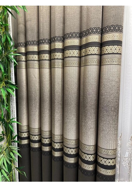 Nivemeshome Samandağ Ft 614286 V_5302 Kahve 1/3 Sık Pileli Fon Perde Apm indirimleri