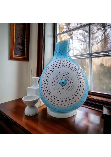 Halka Desenli Su Kabağı Lamba Bodrum Mavisi Renk fiyatları