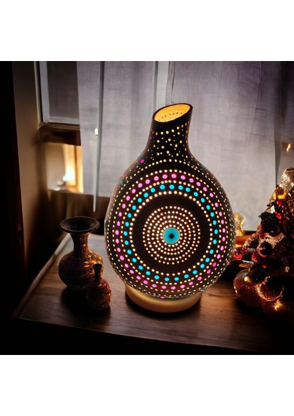 Halka Desenli Su Kabağı Lamba Bodrum Mavisi Renk fırsatları