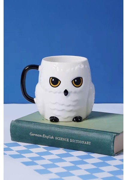 Harry Potter Lisanslı Kaşıklı Seramik Kupa (800ML) - Hedwig modelleri