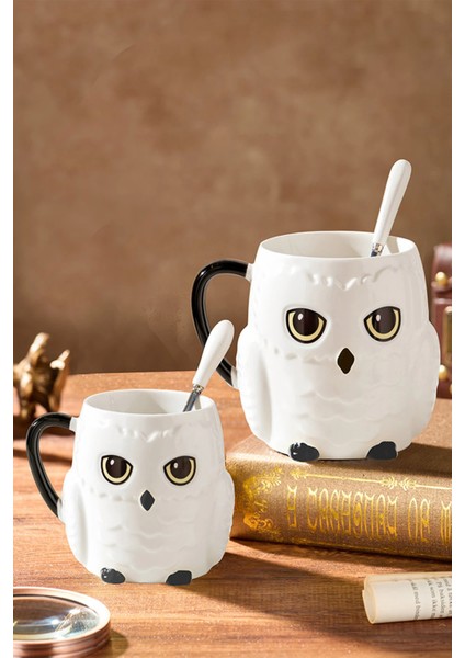 Harry Potter Lisanslı Kaşıklı Seramik Kupa (800ML) - Hedwig indirimleri