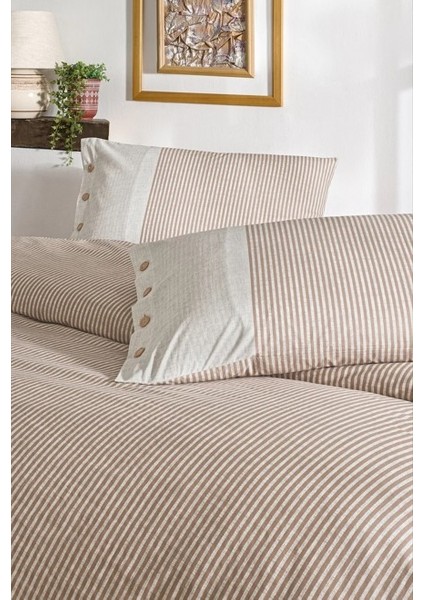 Özdilek Çift Kişilik Ranforce Nev Takımı Natural Line Somon