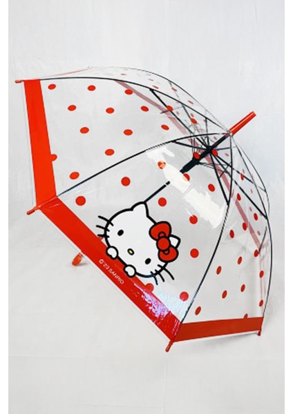 Sanrio Lisanslı Hello Kitty Elma Koleksiyonu Şeffaf Uzun Saplı Şemsiye fiyatları