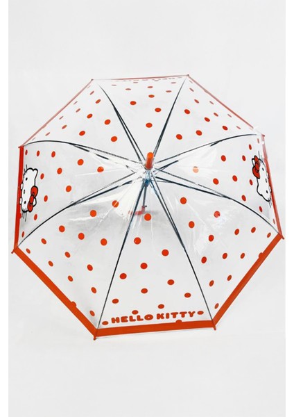Sanrio Lisanslı Hello Kitty Elma Koleksiyonu Şeffaf Uzun Saplı Şemsiye modelleri