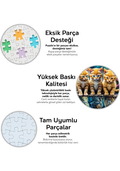 1000 Parça Little Kings Illusions Puzzle - Aslan Kral Kedi Yapboz 68X48 cm fırsatları